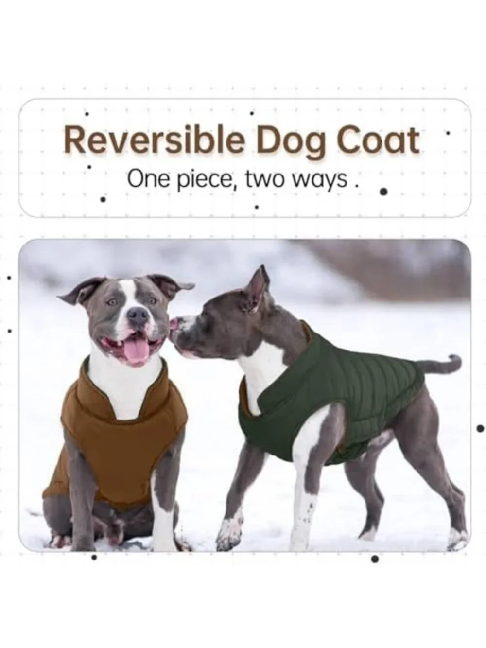 Reversible Windproof Dog Coat | Lightweight Puffer Vest for All Seasons